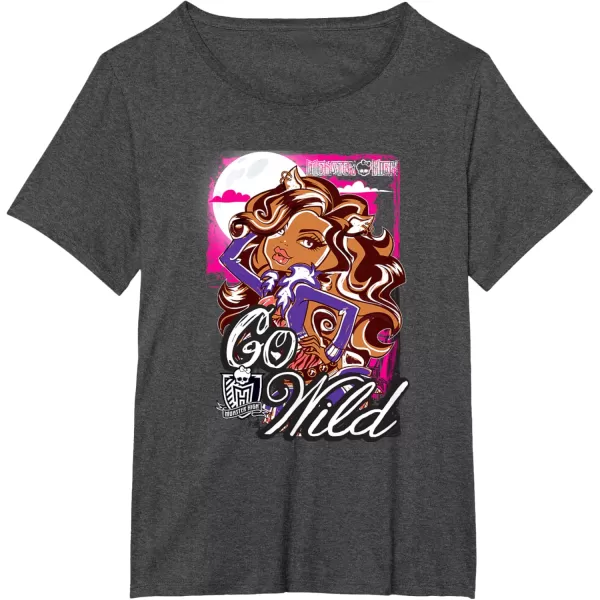 Monster High Alumni  Clawdeen  Go Wild TShirtDark Heather Grey