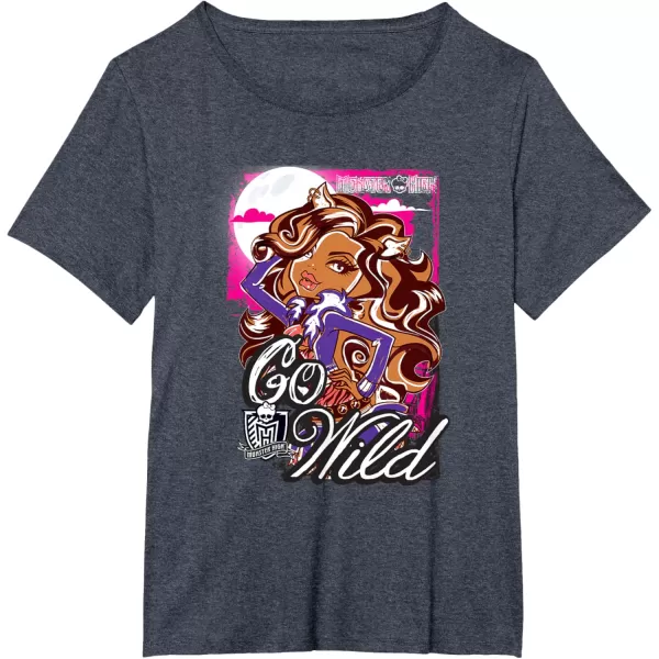 Monster High Alumni  Clawdeen  Go Wild TShirtHeather Blue