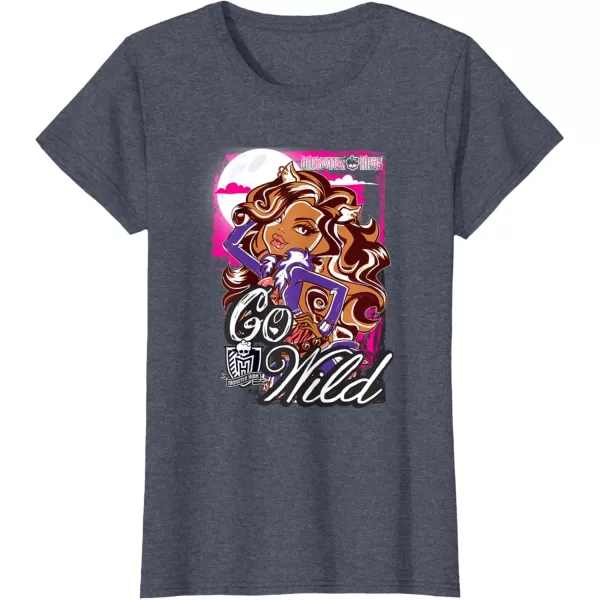 Monster High Alumni  Clawdeen  Go Wild TShirtHeather Blue