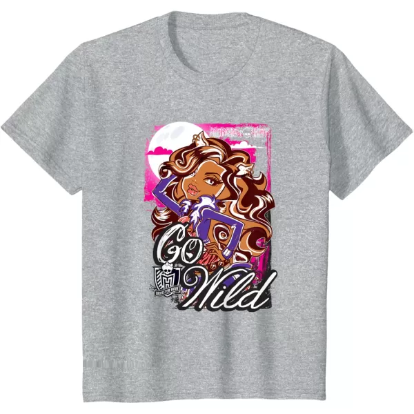 Monster High Alumni  Clawdeen  Go Wild TShirtHeather Grey