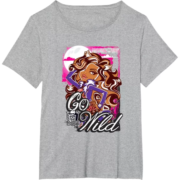 Monster High Alumni  Clawdeen  Go Wild TShirtHeather Grey