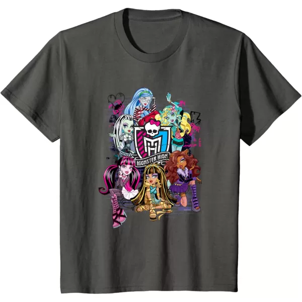 Monster High Alumni  Graffiti Wall TShirtAsphalt Grey