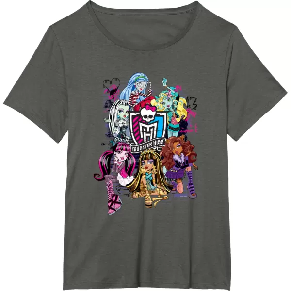 Monster High Alumni  Graffiti Wall TShirtAsphalt Grey