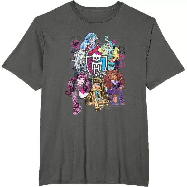 Monster High Alumni  Graffiti Wall TShirtAsphalt Grey