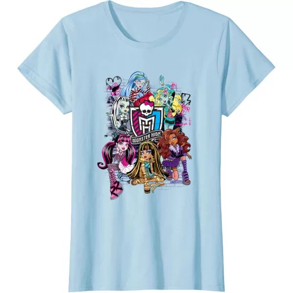 Monster High Alumni  Graffiti Wall TShirtBaby Blue