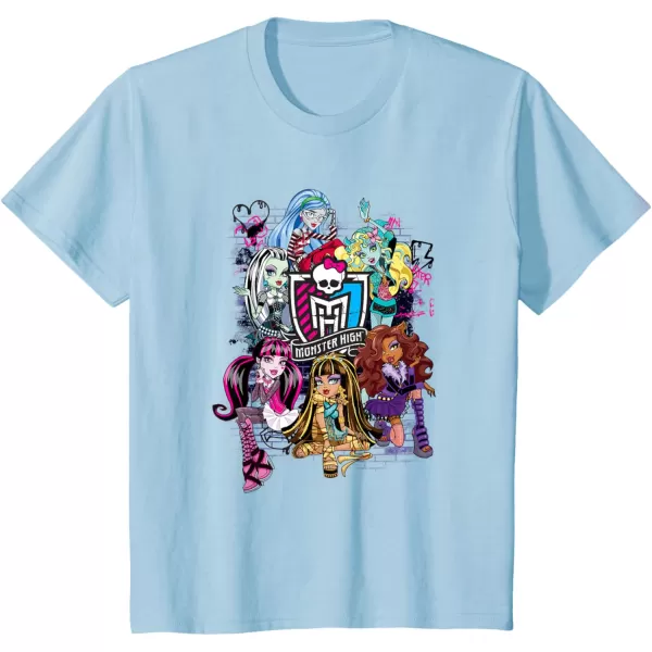 Monster High Alumni  Graffiti Wall TShirtBaby Blue