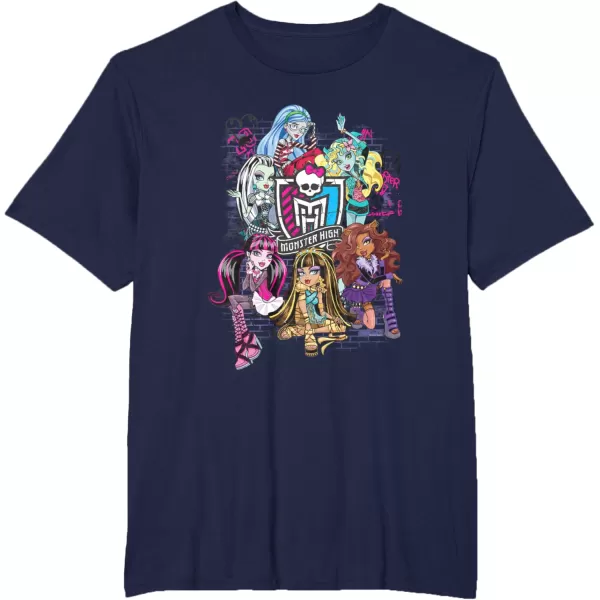 Monster High Alumni  Graffiti Wall TShirtNavy Blue