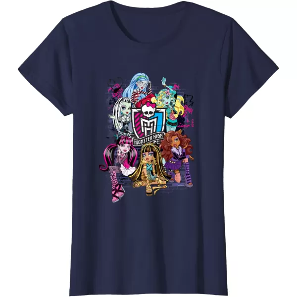 Monster High Alumni  Graffiti Wall TShirtNavy Blue