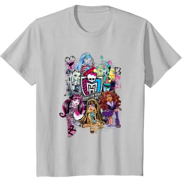 Monster High Alumni  Graffiti Wall TShirtSilver Grey