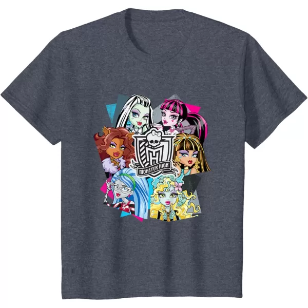 Monster High Alumni  Let the Ghoul Times Roll TShirtHeather Blue