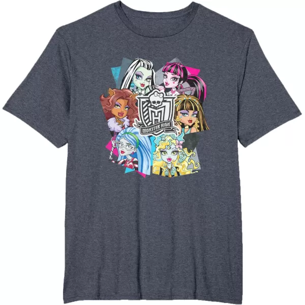 Monster High Alumni  Let the Ghoul Times Roll TShirtHeather Blue