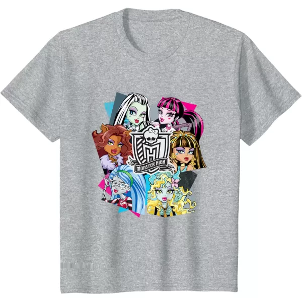 Monster High Alumni  Let the Ghoul Times Roll TShirtHeather Grey