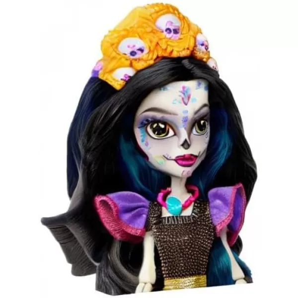 Monster High Doll Skelita Calaveras Dia De Muertos Collectible with Traditional Sugar Skull ampamp Marigold DetailsMulti