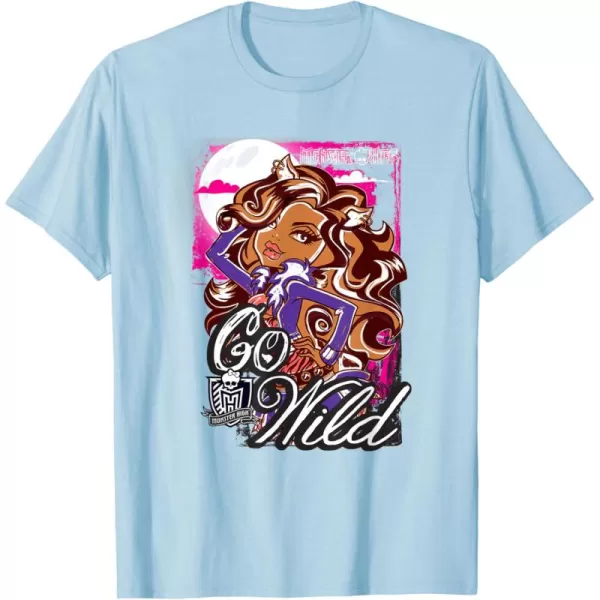 Monster High Alumni  Clawdeen  Go Wild TShirtBaby Blue