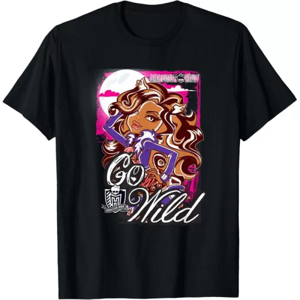 Monster High Alumni  Clawdeen  Go Wild TShirtBlack