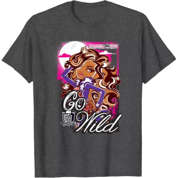 Monster High Alumni  Clawdeen  Go Wild TShirtDark Heather Grey