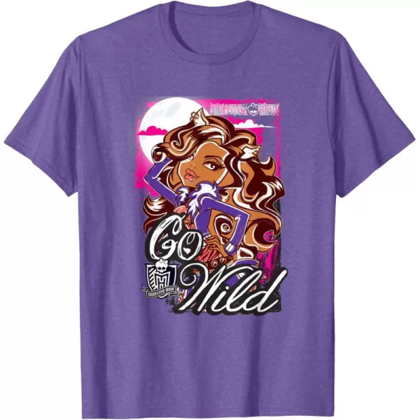 Monster High Alumni  Clawdeen  Go Wild TShirtPurple Heather