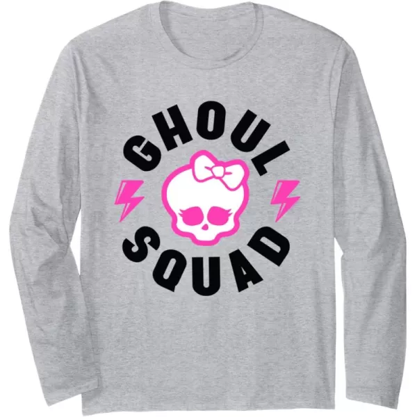 Monster High Alumni  Ghoul Squad Long Sleeve TShirtHeather Grey