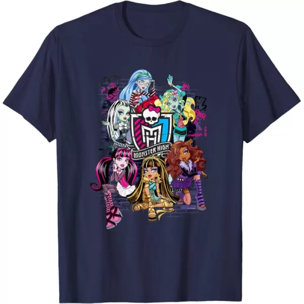 Monster High Alumni  Graffiti Wall TShirtNavy Blue