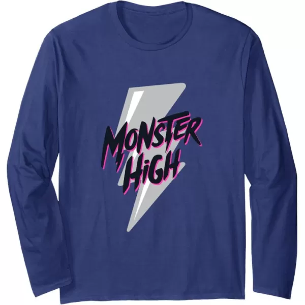 Monster High Alumni  Monster High Lightning Bolt Long Sleeve TShirtNavy Blue