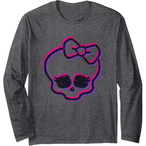 Monster High Alumni  Skullette Long Sleeve TShirtDark Heather Grey