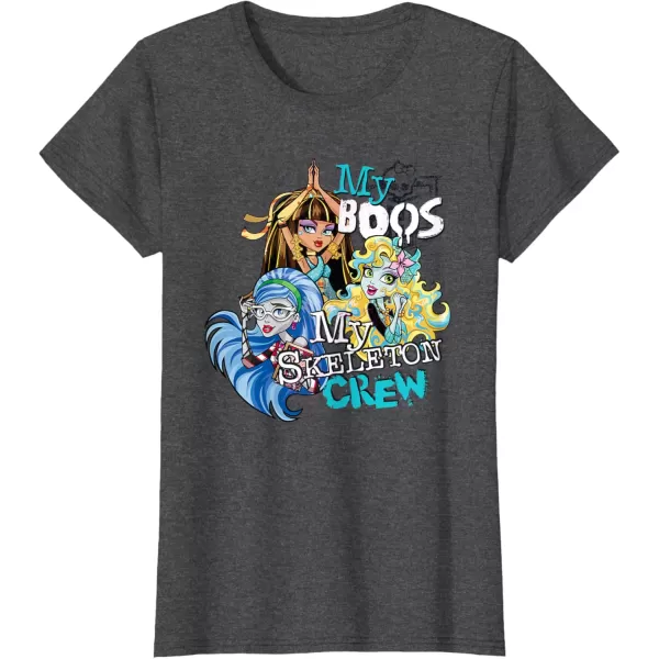 Monster High Alumni  My Boos My Skeleton Crew TShirtDark Heather Grey