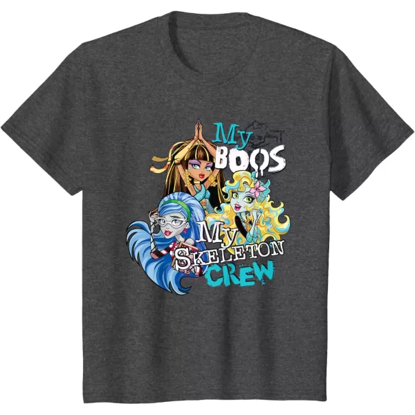 Monster High Alumni  My Boos My Skeleton Crew TShirtDark Heather Grey