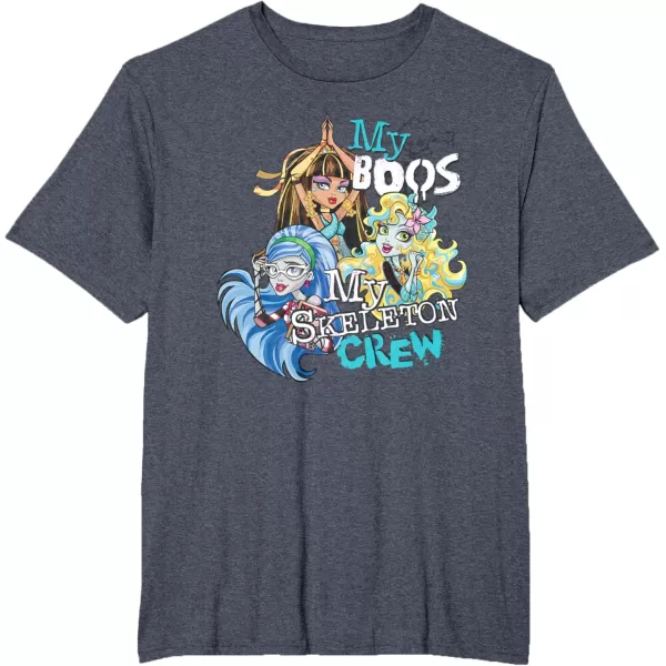 Monster High Alumni  My Boos My Skeleton Crew TShirtHeather Blue