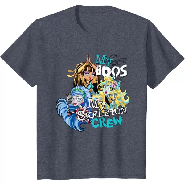 Monster High Alumni  My Boos My Skeleton Crew TShirtHeather Blue