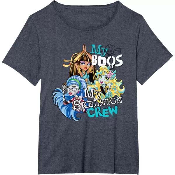 Monster High Alumni  My Boos My Skeleton Crew TShirtHeather Blue