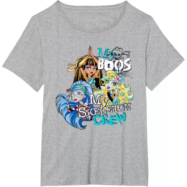 Monster High Alumni  My Boos My Skeleton Crew TShirtHeather Grey