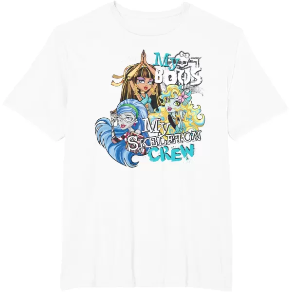 Monster High Alumni  My Boos My Skeleton Crew TShirtWhite