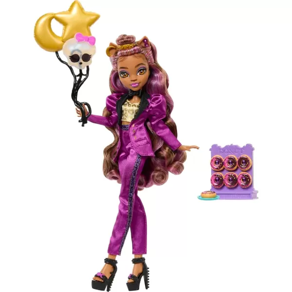 Monster High Doll Clawdeen Wolf in Monster Ball Party Fashion with Themed Accessories Including BalloonsClawdeen