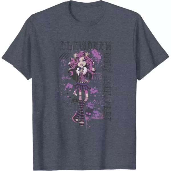 Monster High Alumni  Clawdeen Wolf Howl Fest TShirtHeather Blue