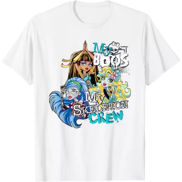 Monster High Alumni  My Boos My Skeleton Crew TShirtWhite