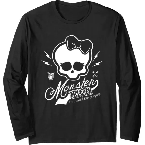 Monster High Alumni  Skullette and Logo Long Sleeve TShirtBlack