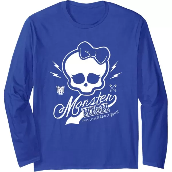 Monster High Alumni  Skullette and Logo Long Sleeve TShirtRoyal Blue