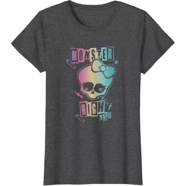 imageMonster High Alumni  Monster High Tour Logo TShirtDark Heather Grey