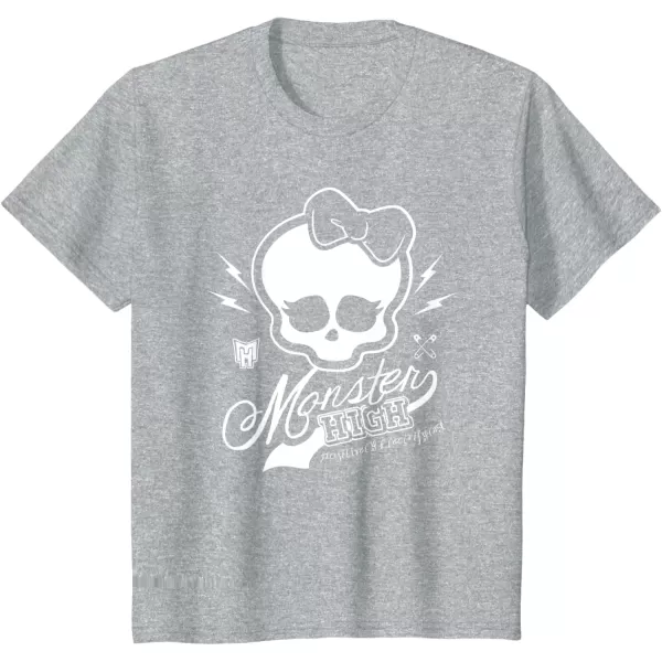 imageMonster High Alumni  Skullette and Logo TShirtHeather Grey