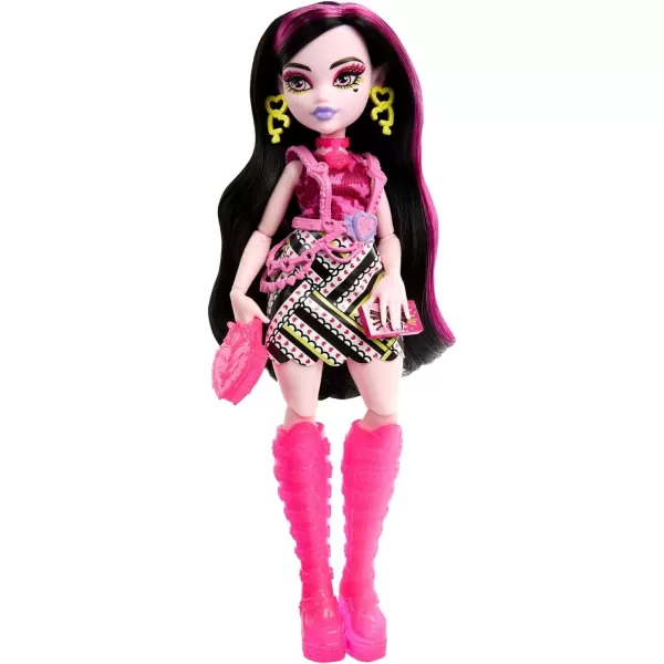 imageMonster High Skulltimate Secrets Neon Frights Doll ampamp Accessories Frankie Stein with DressUp Locker ampamp 19 SurprisesDraculaura