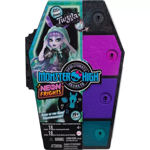 imageMonster High Skulltimate Secrets Neon Frights Doll ampamp Accessories Frankie Stein with DressUp Locker ampamp 19 SurprisesTwyla