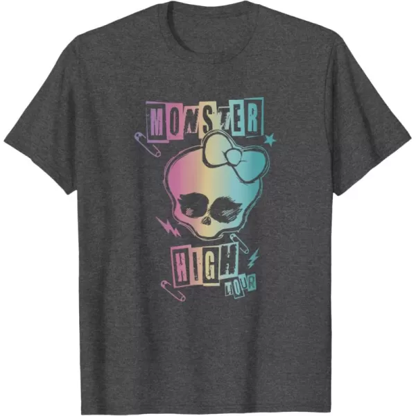 imageMonster High Alumni  Monster High Tour Logo TShirtDark Heather Grey