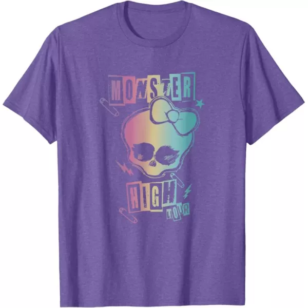 imageMonster High Alumni  Monster High Tour Logo TShirtPurple Heather