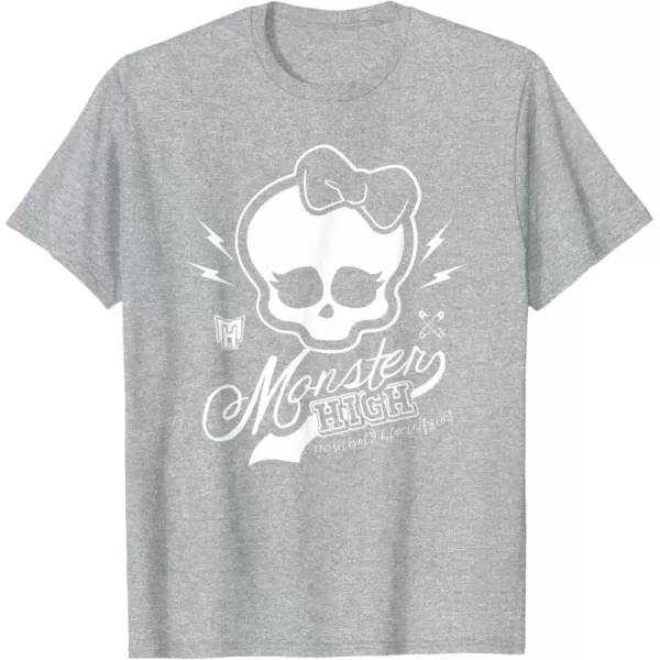 imageMonster High Alumni  Skullette and Logo TShirtHeather Grey