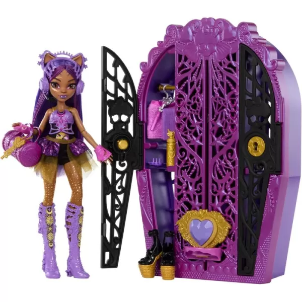 imageMonster High Skulltimate Secrets Neon Frights Doll ampamp Accessories Frankie Stein with DressUp Locker ampamp 19 SurprisesClawdeen Wolf Monster Secrets