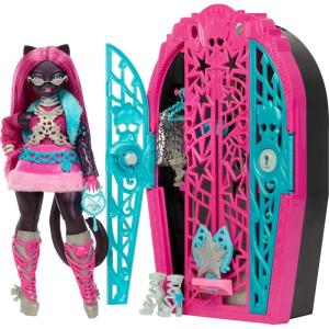 imageMonster High Skulltimate Secrets Doll and Accessories Set Hauntlywood Mysteries Catty Noir with Reveal Closet ampamp 19 Glam Surprises Like Doll ClothesCatty Noir