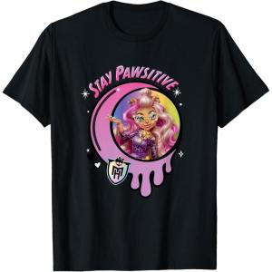 imageMonster High  Clawdeen Stay Pawsitive TShirtBlack