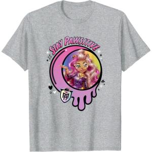 imageMonster High  Clawdeen Stay Pawsitive TShirtHeather Grey
