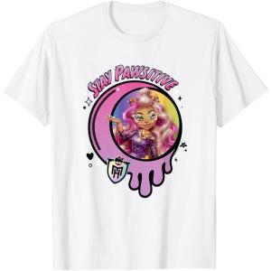 imageMonster High  Clawdeen Stay Pawsitive TShirtWhite