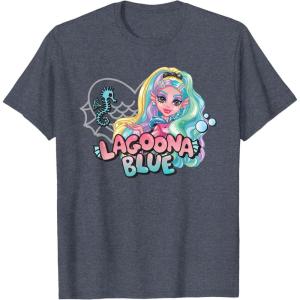 imageMonster High  Lagoona Blue Heart Silhouette TShirtHeather Blue